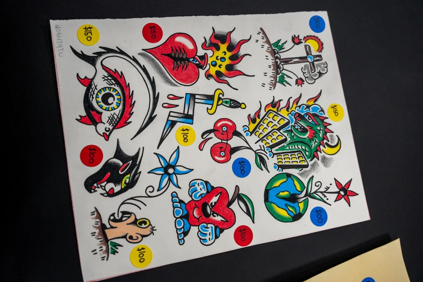 Painted flash sheet