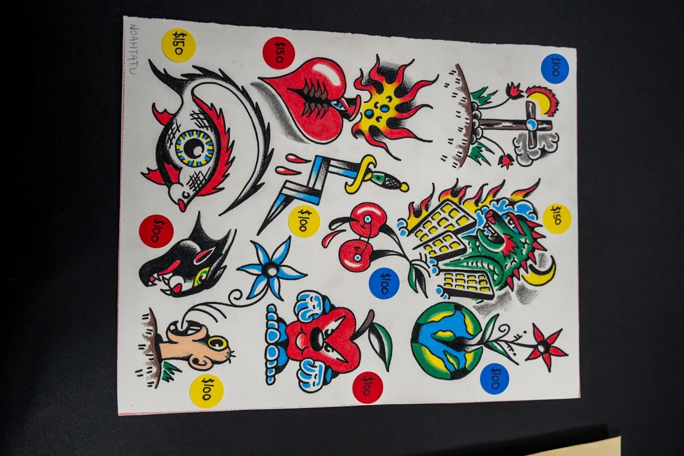 Painted flash sheet