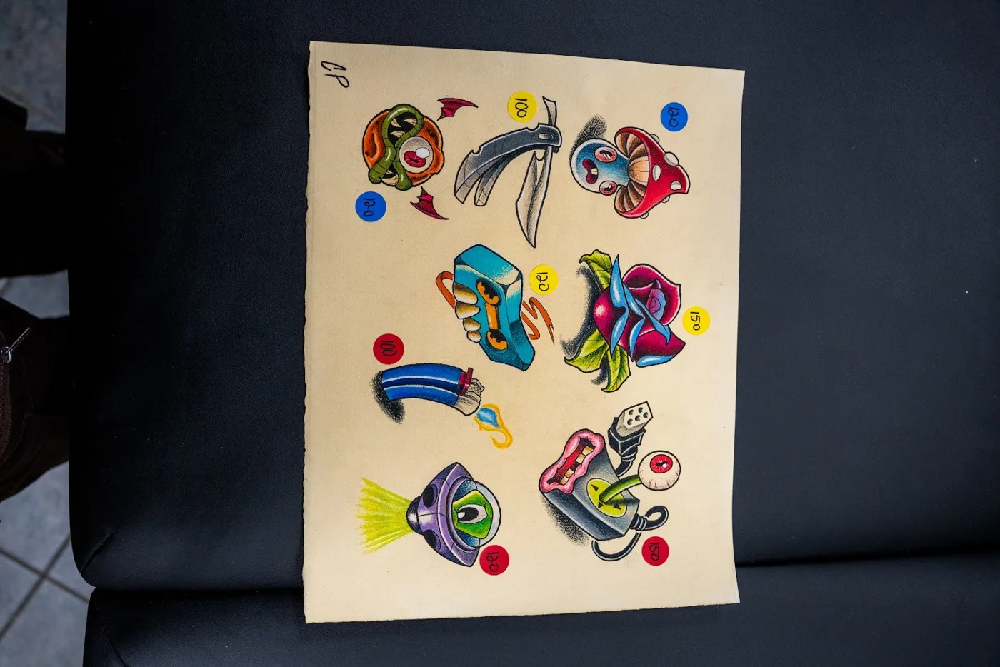 Painted flash sheet
