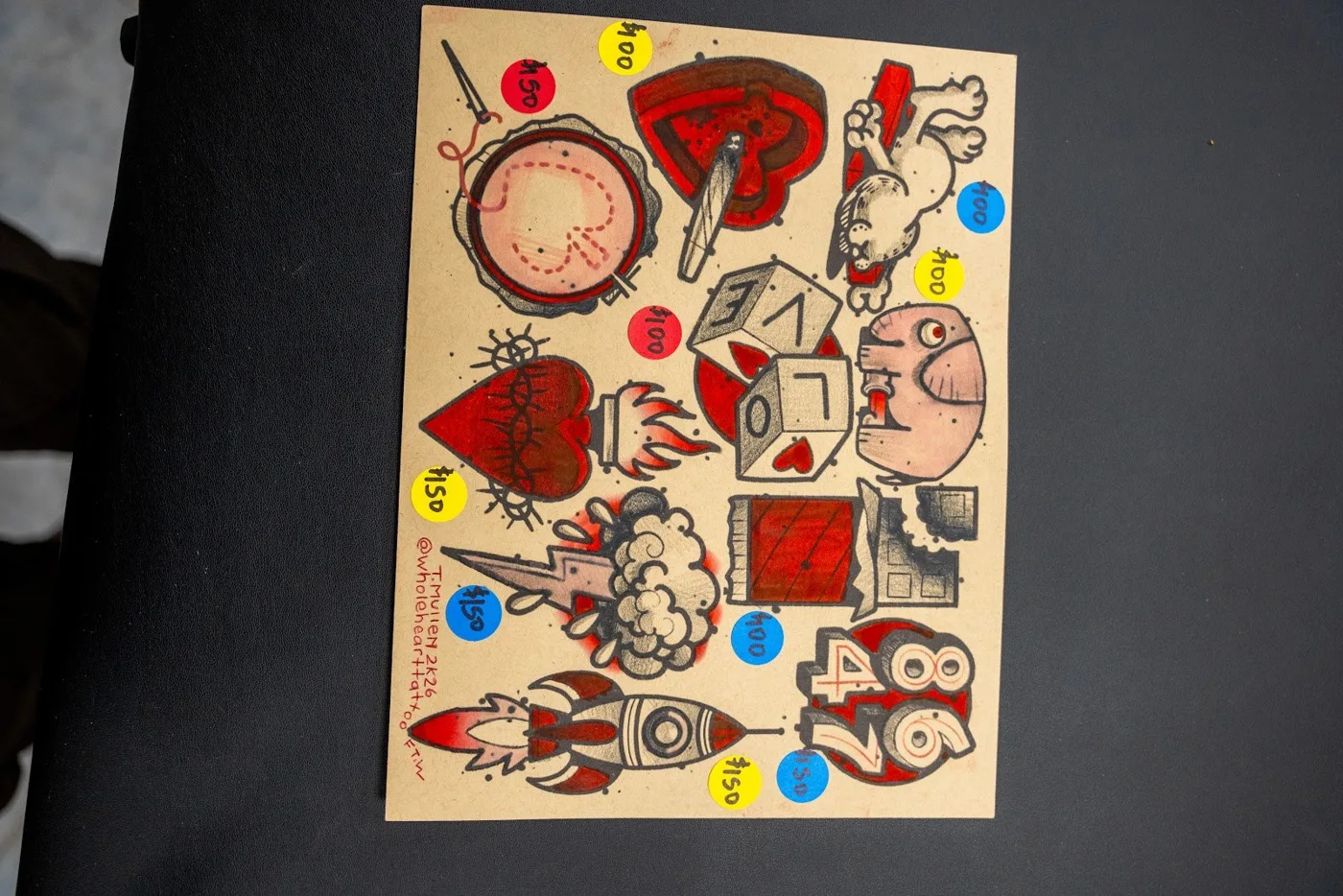 Painted flash sheet