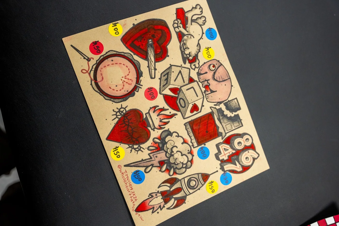 Painted flash sheet